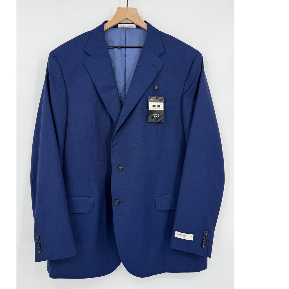 Joseph Abboud Blazer Mens 50X Blue Wool Marzotto Super 100s Made USA NEW